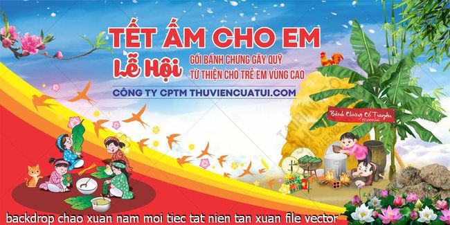 backdrop chao xuan nam moi tiec tat nien tan xuan file vector